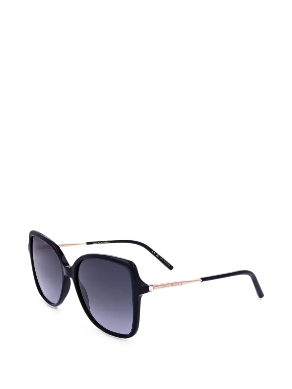 Carolina Herrera Sonnenbrille mit eckigem Gestell - Schwarz