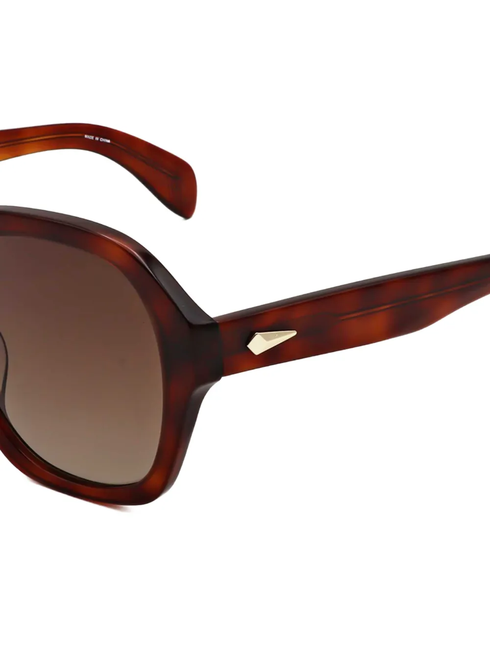 RAG & BONE EYEWEAR Elly zonnebril met geometrisch montuur Bruin