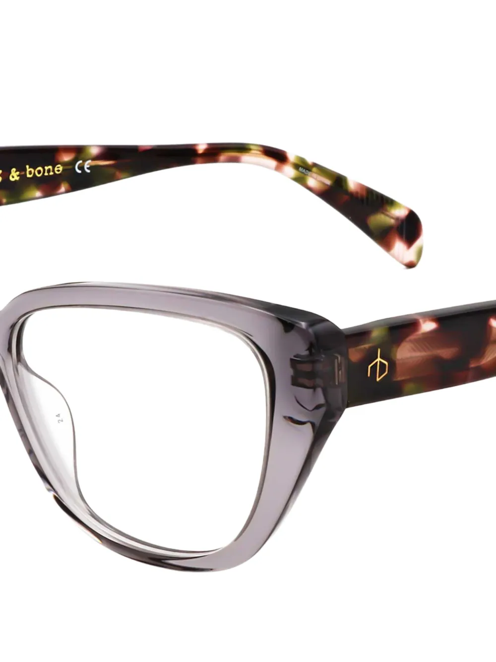 RAG & BONE EYEWEAR Bril met schildpadschild-design Grijs