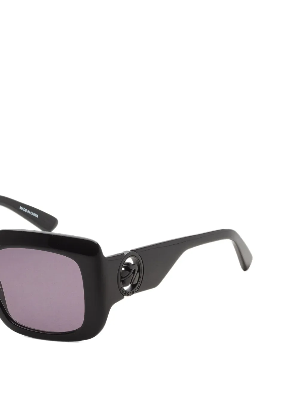 Longchamp Zonnebril met vierkant montuur Zwart