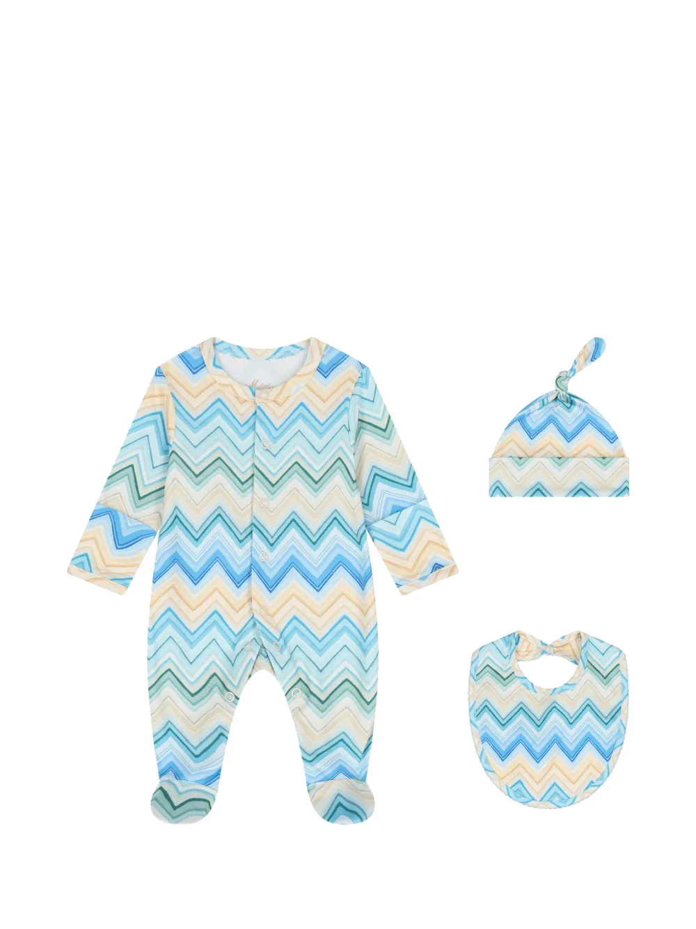 My Little Pie chevron-print pajama set - Blau
