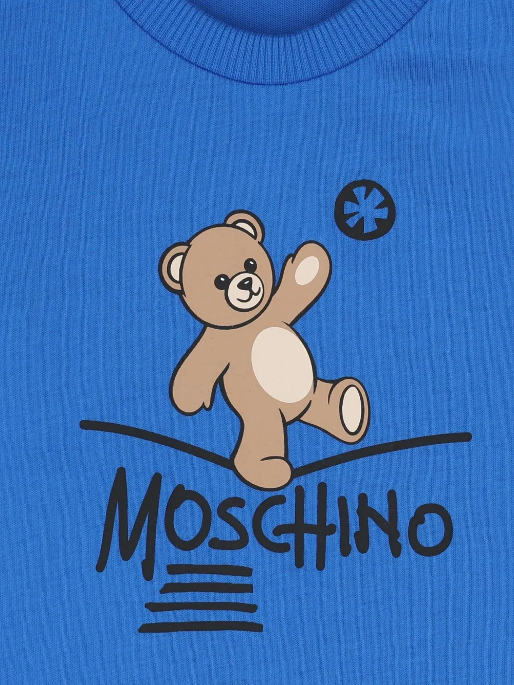 Moschino Kids Teddy Bead T-shirt met lange mouwen Blauw