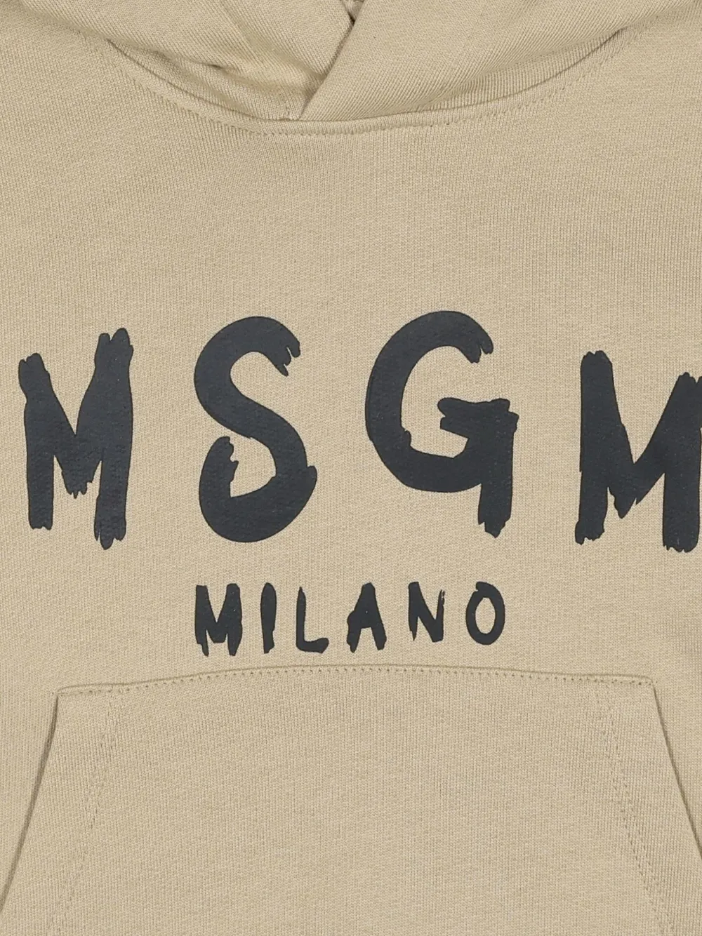 MSGM Kids Hoodie met logoprint Beige