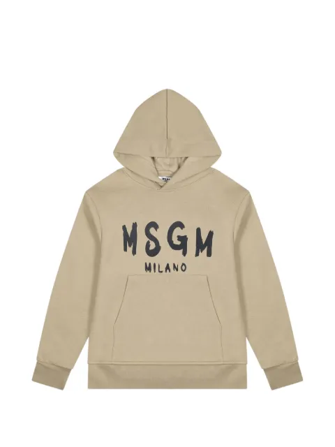 MSGM Kids logo-print hoodie