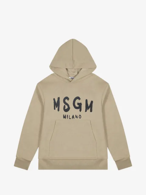 MSGM Kids logo-print hoodie