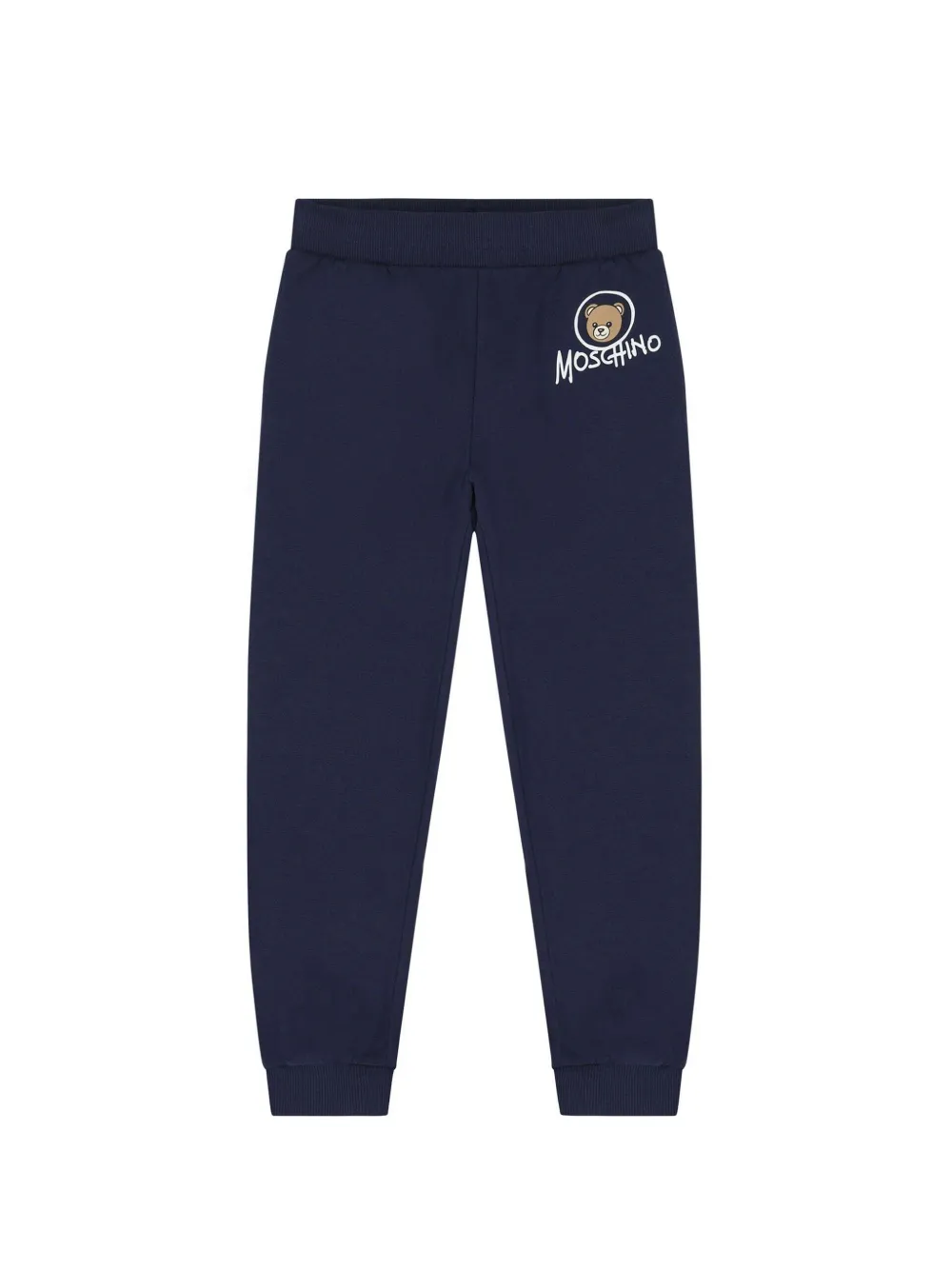Moschino Kids Teddy Bear logo-print track pants - Blu