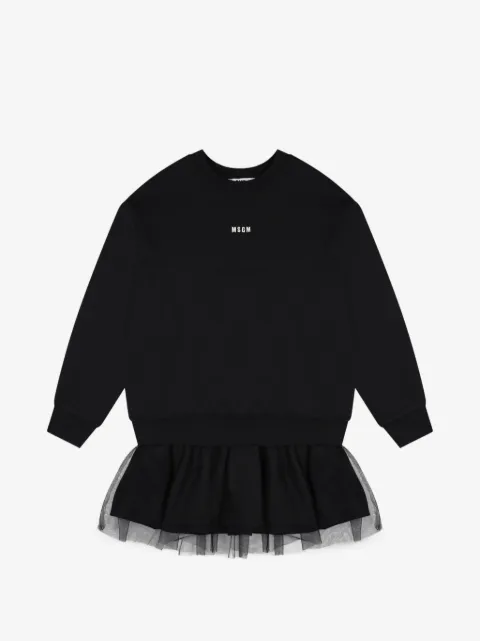 MSGM Kids logo-print mini dress