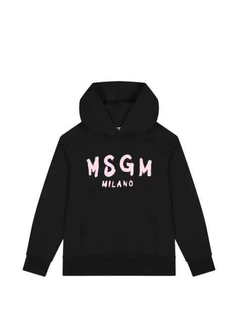 MSGM Kids logo-print hoodie