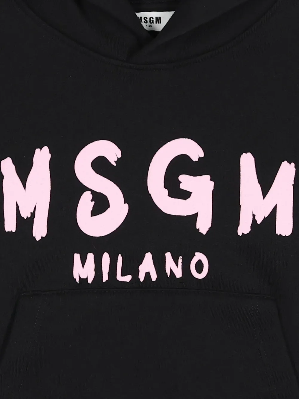 MSGM Kids Hoodie met logoprint Zwart