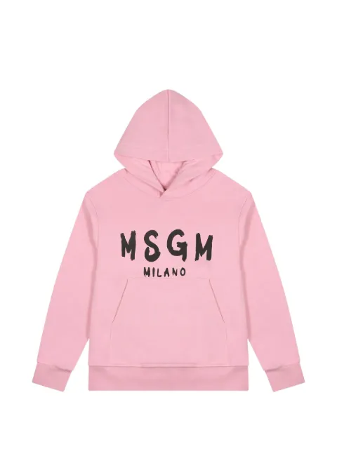 MSGM Kids logo-print hoodie