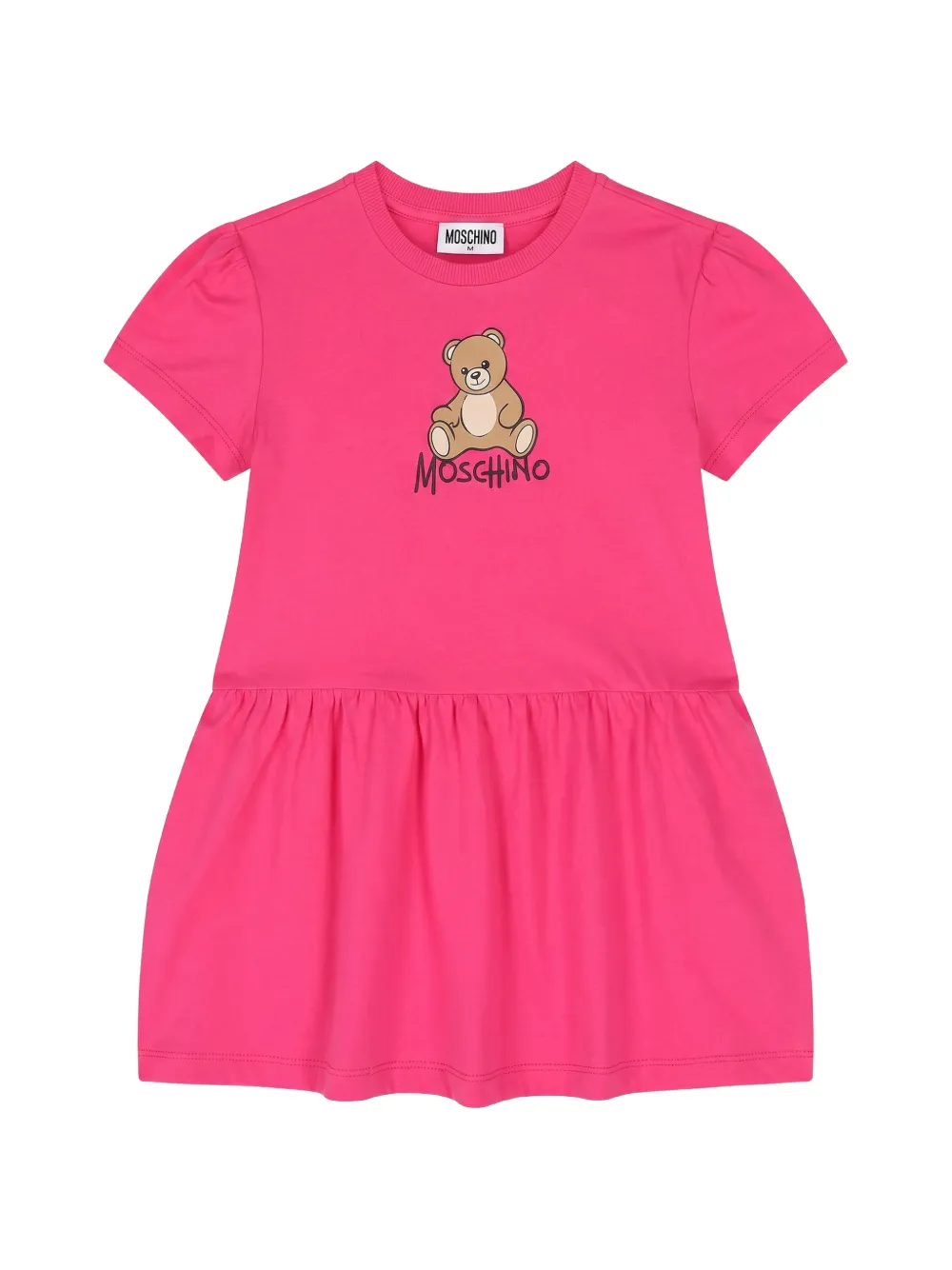 Moschino Kids Abito Teddy Bear con arricciatura - Rosa
