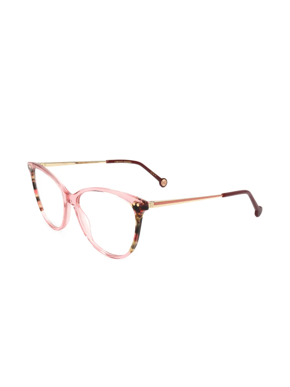 Carolina Herrera Cat-Eye-Brille in Schildpattoptik - Rosa