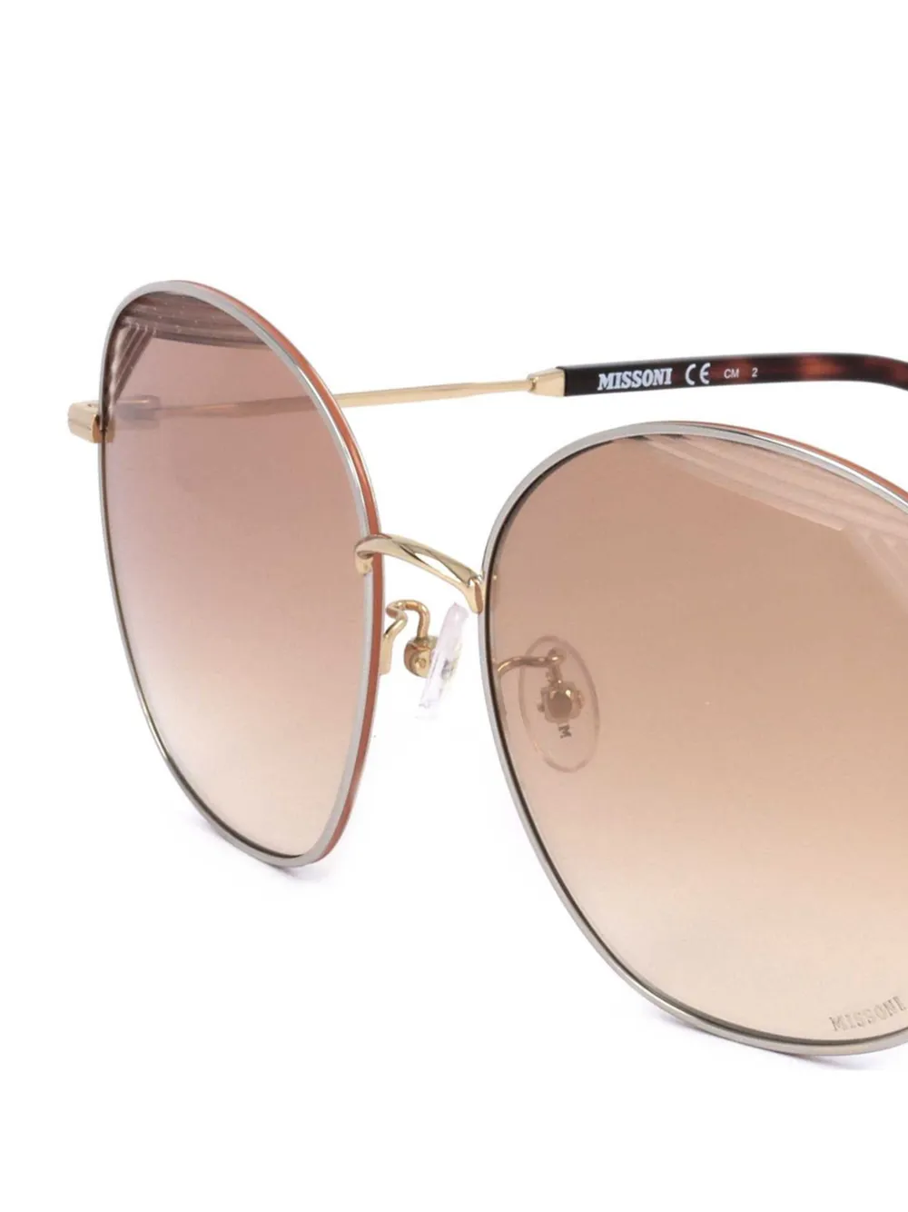 MISSONI EYEWEAR Zonnebril met rond montuur Goud