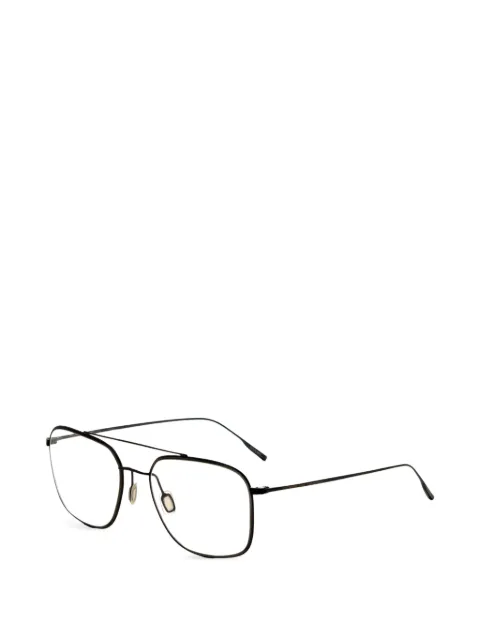 Porsche Design double-bridge geometric-frame glasses
