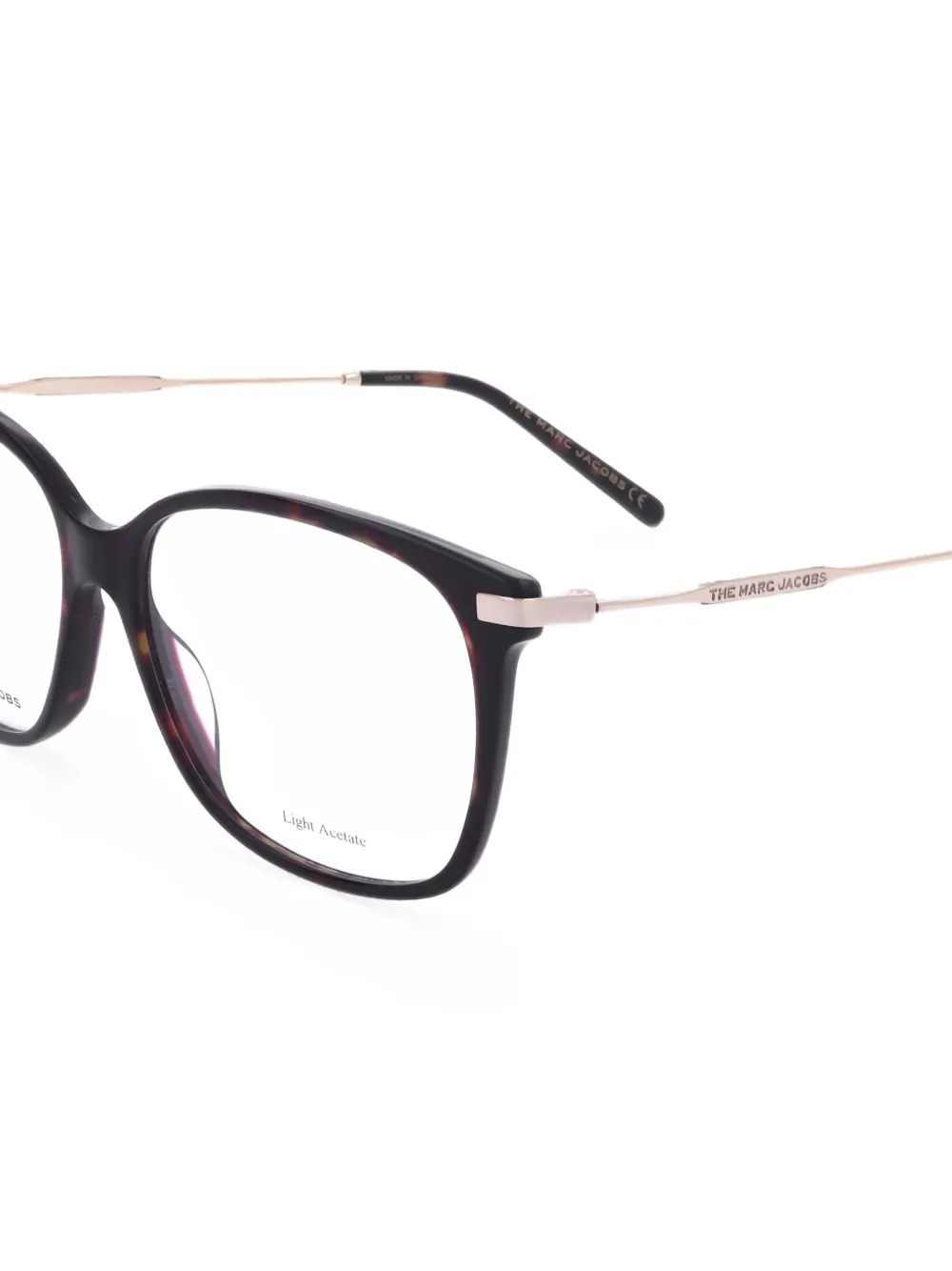 Marc Jacobs Eyewear tortoiseshell-effect square-frame glasses Bruin