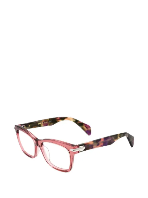 rag & bone tortoiseshell-effect rectangle-frame glasses