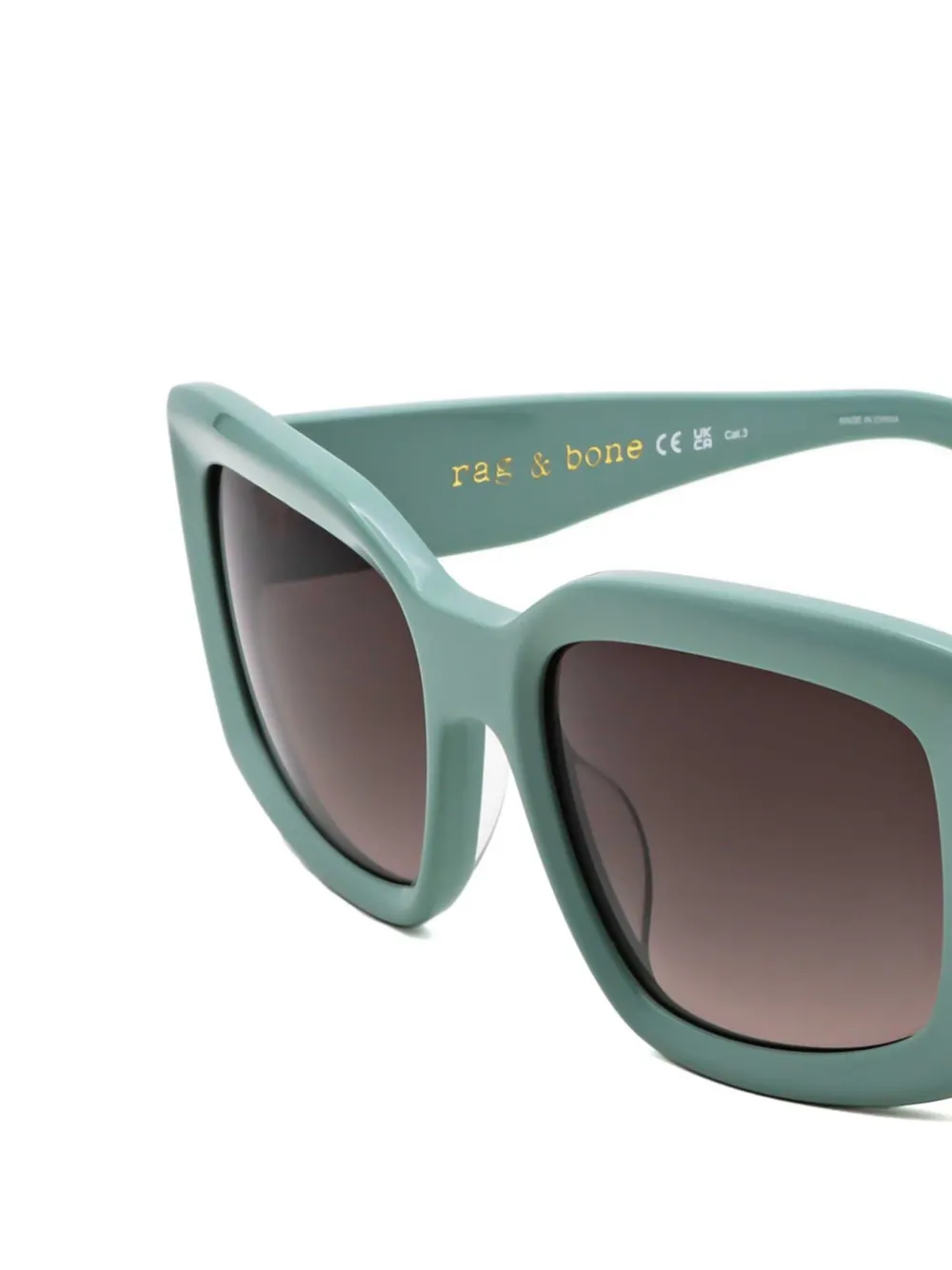 RAG & BONE EYEWEAR Zonnebril met vierkant montuur Groen