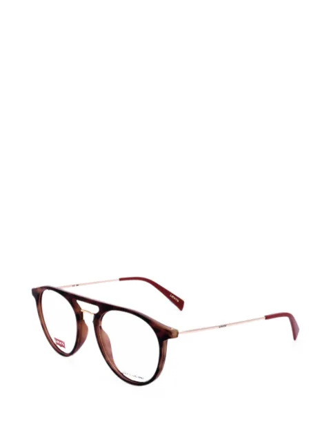 Levi's tortoiseshell-effect round-frame glasses