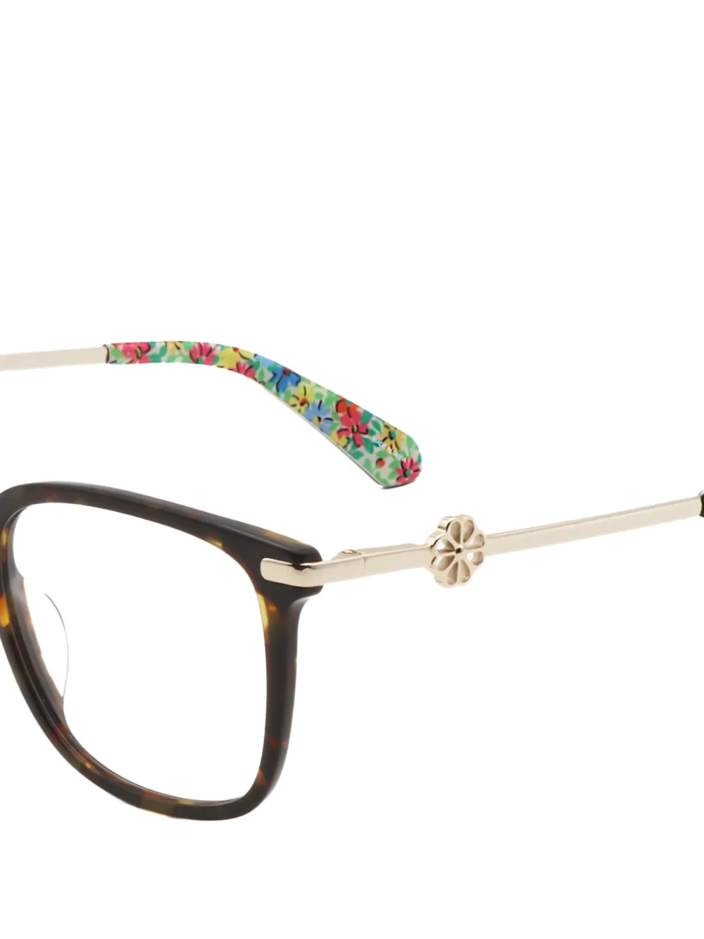 Kate Spade Ilana bril met bloemenplakkaat Bruin