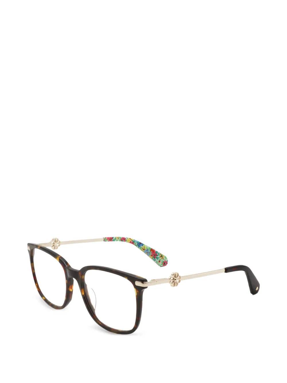 Kate Spade Ilana Brille mit Blumenschild - Braun