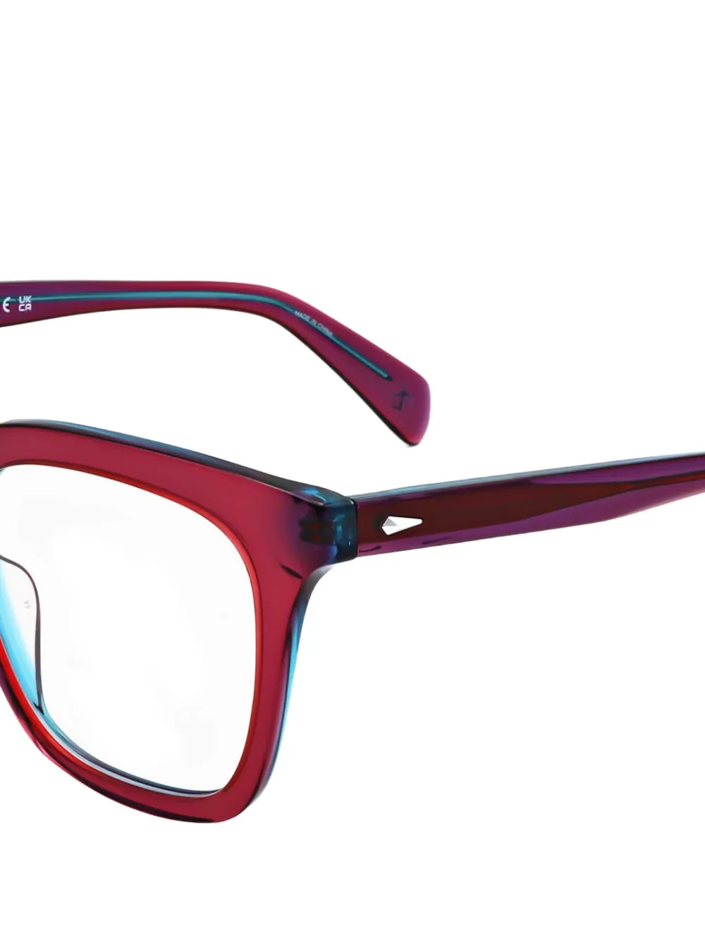 RAG & BONE EYEWEAR Bril met vierkant montuur Rood