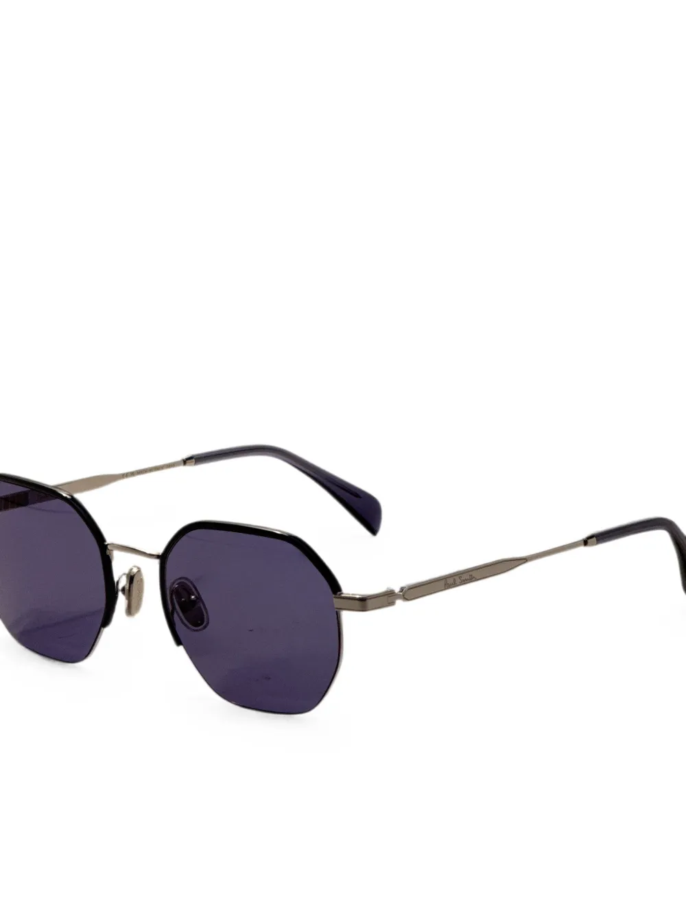 Paul Smith Lovell zonnebril met geometrisch montuur Zwart