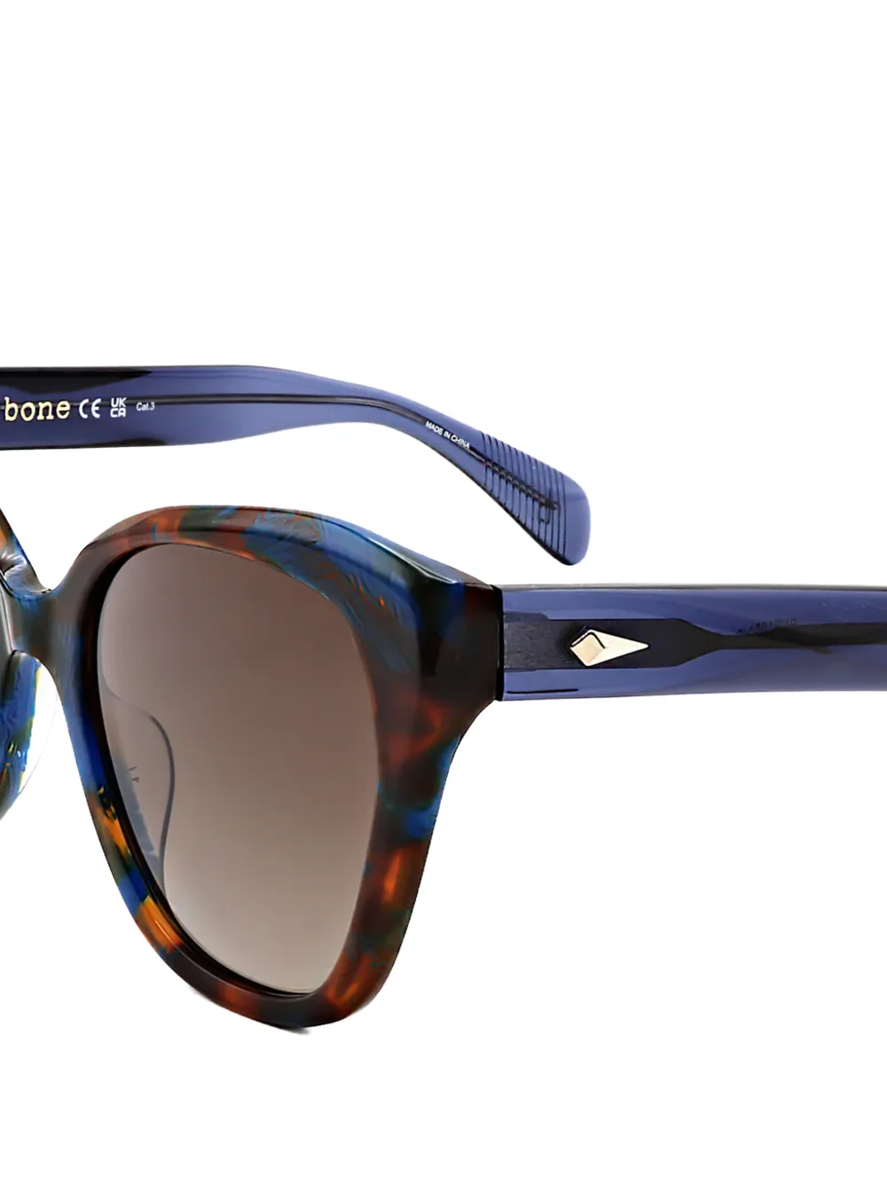 RAG & BONE EYEWEAR Zonnebril met cat-eye montuur Blauw