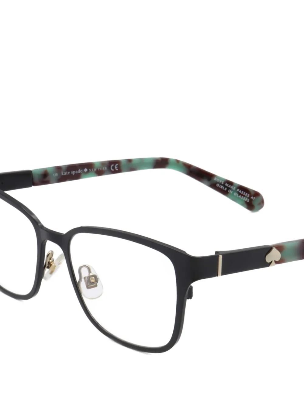 Kate Spade Bril met vierkant montuur Zwart