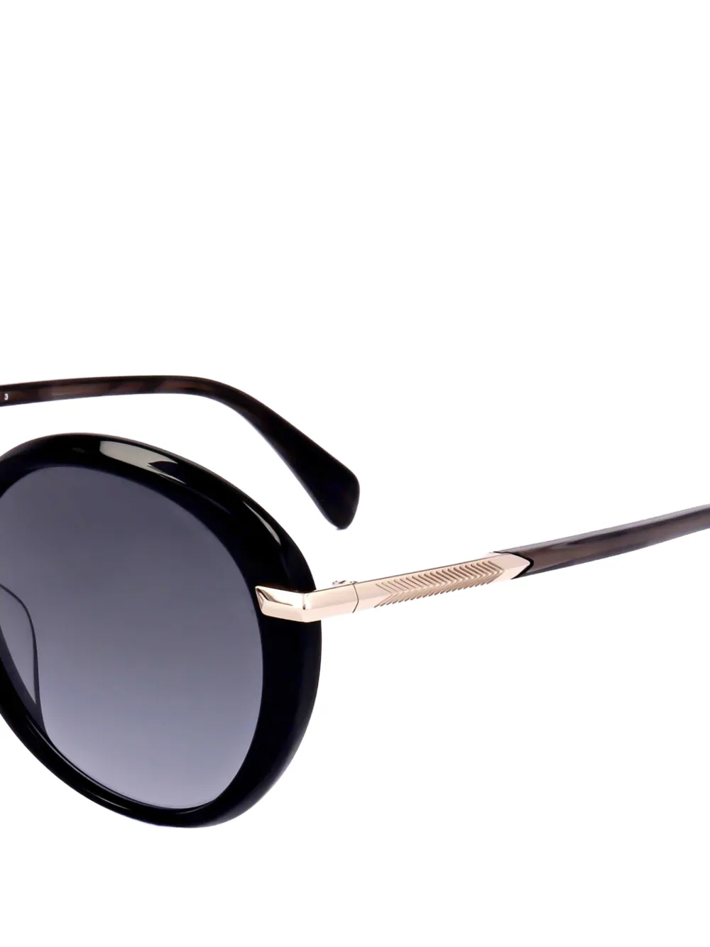 RAG & BONE EYEWEAR Zonnebril met rond montuur Zwart