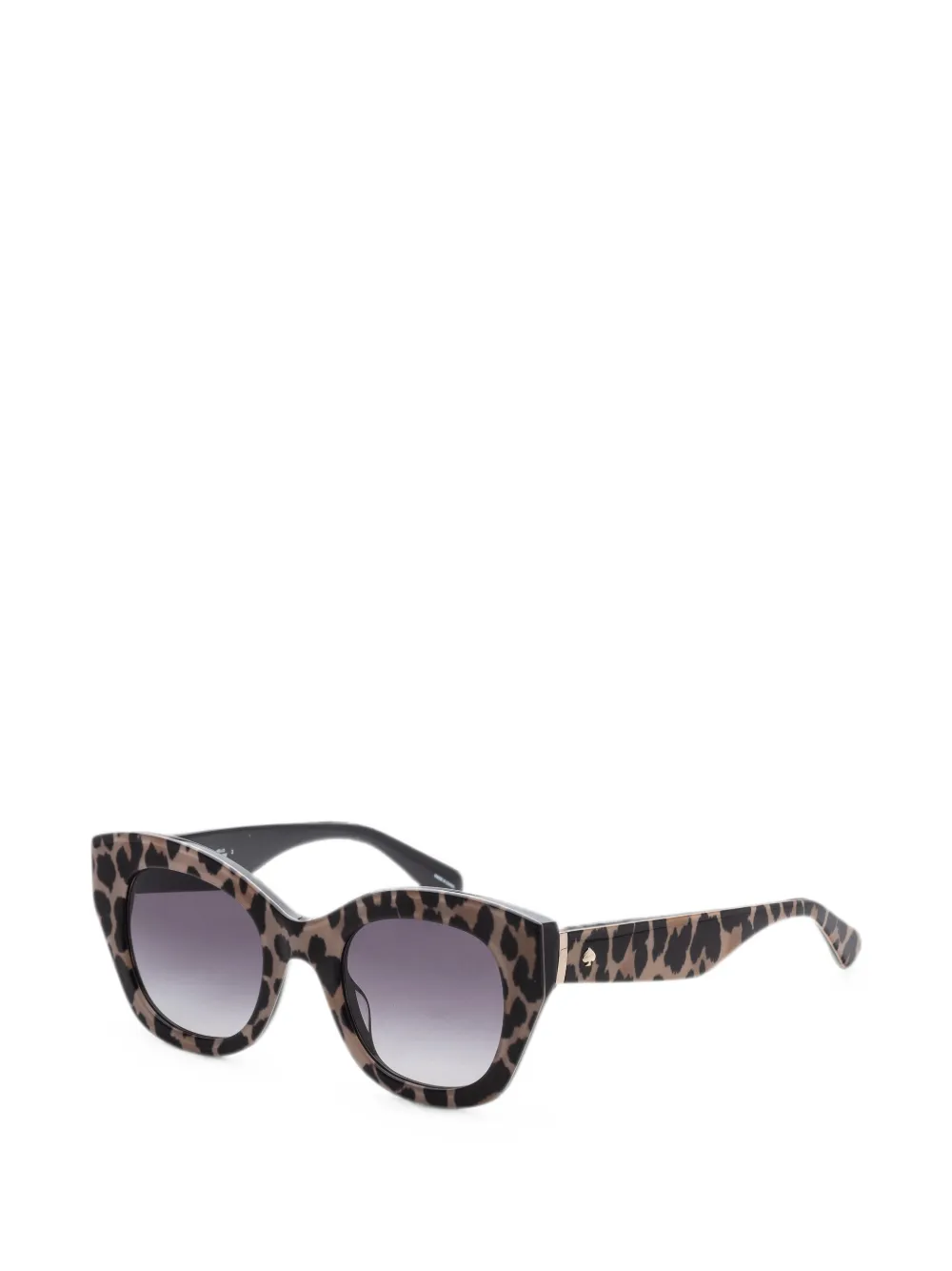 Kate Spade Cat-Eye-Sonnenbrille mit Leopardenprint - Braun