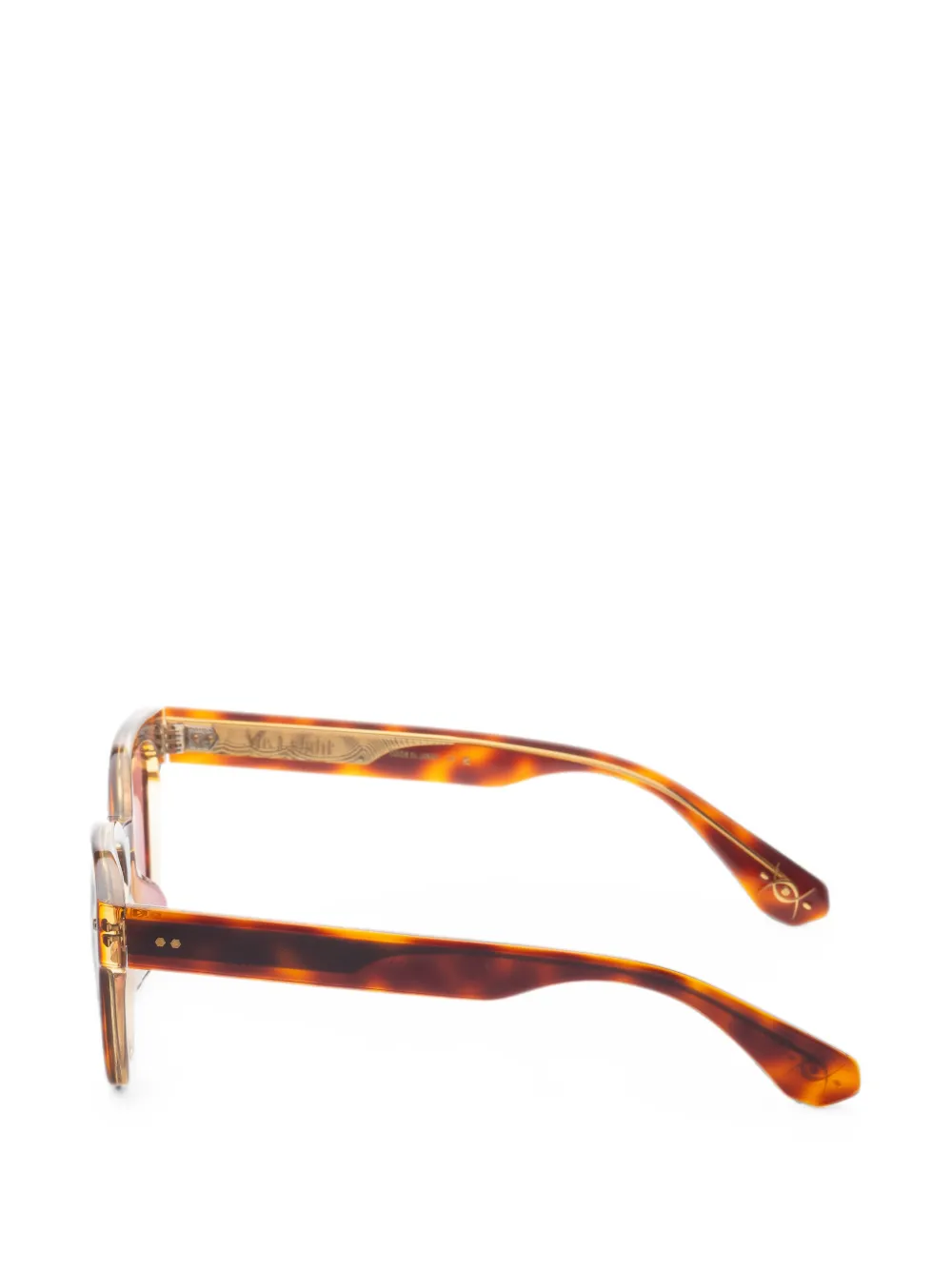 Garrett Leight Jane zonnebril met rond montuur Bruin