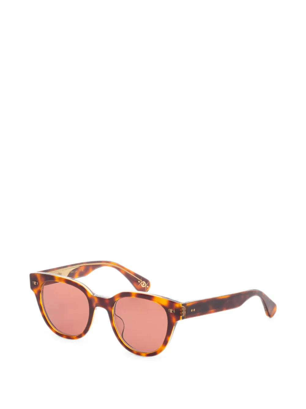 Garrett Leight Jane zonnebril met rond montuur Bruin