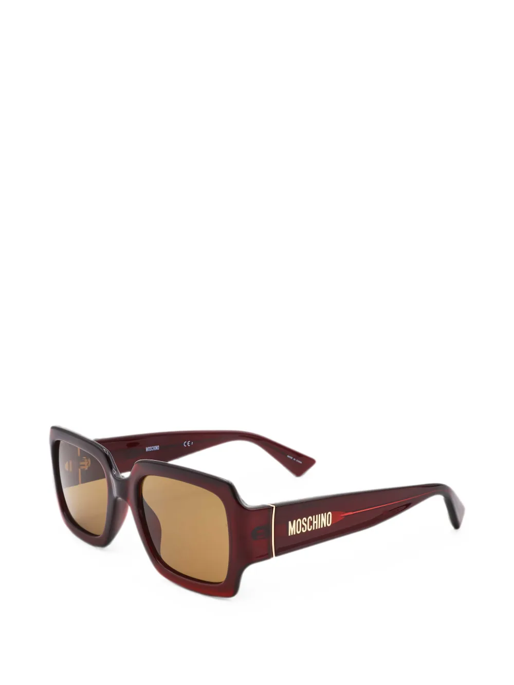 Moschino Eyewear Zonnebril met vierkant montuur Rood
