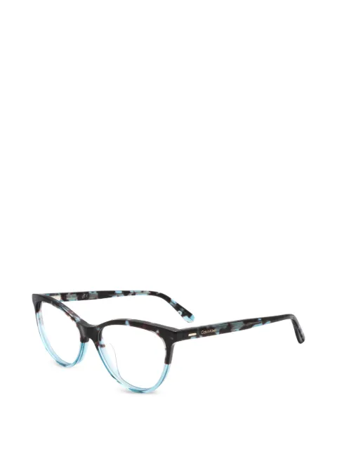 Calvin Klein tortoiseshell-effect cat-eye glasses