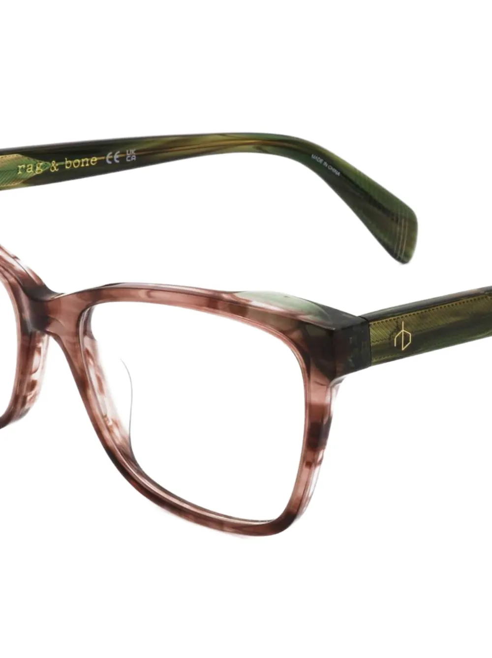 RAG & BONE EYEWEAR Bril met vierkant montuur Bruin