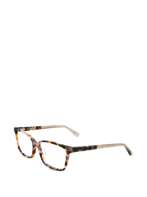 Calvin Klein tortoiseshell-effect rectangle-frame glasses