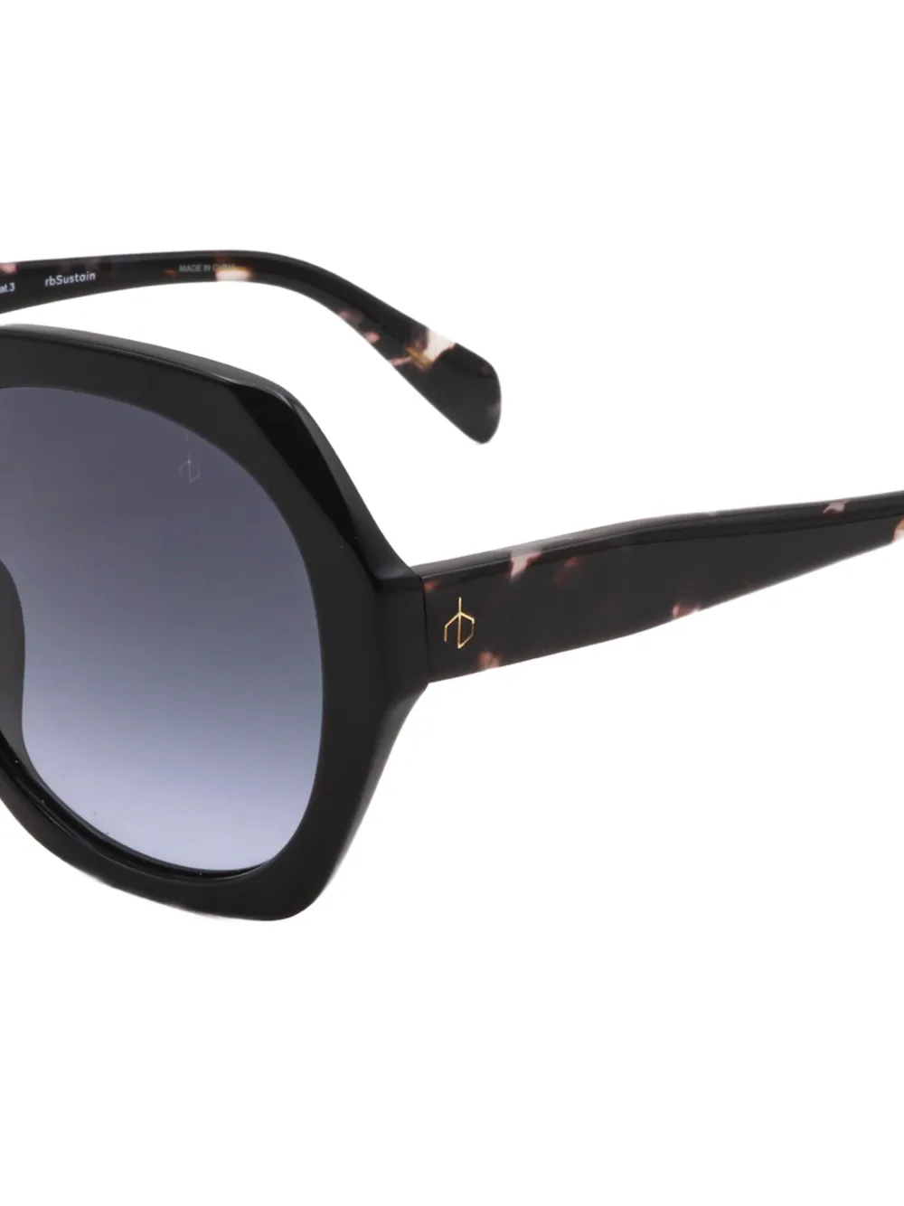 RAG & BONE EYEWEAR Zonnebril met geometrisch montuur Zwart