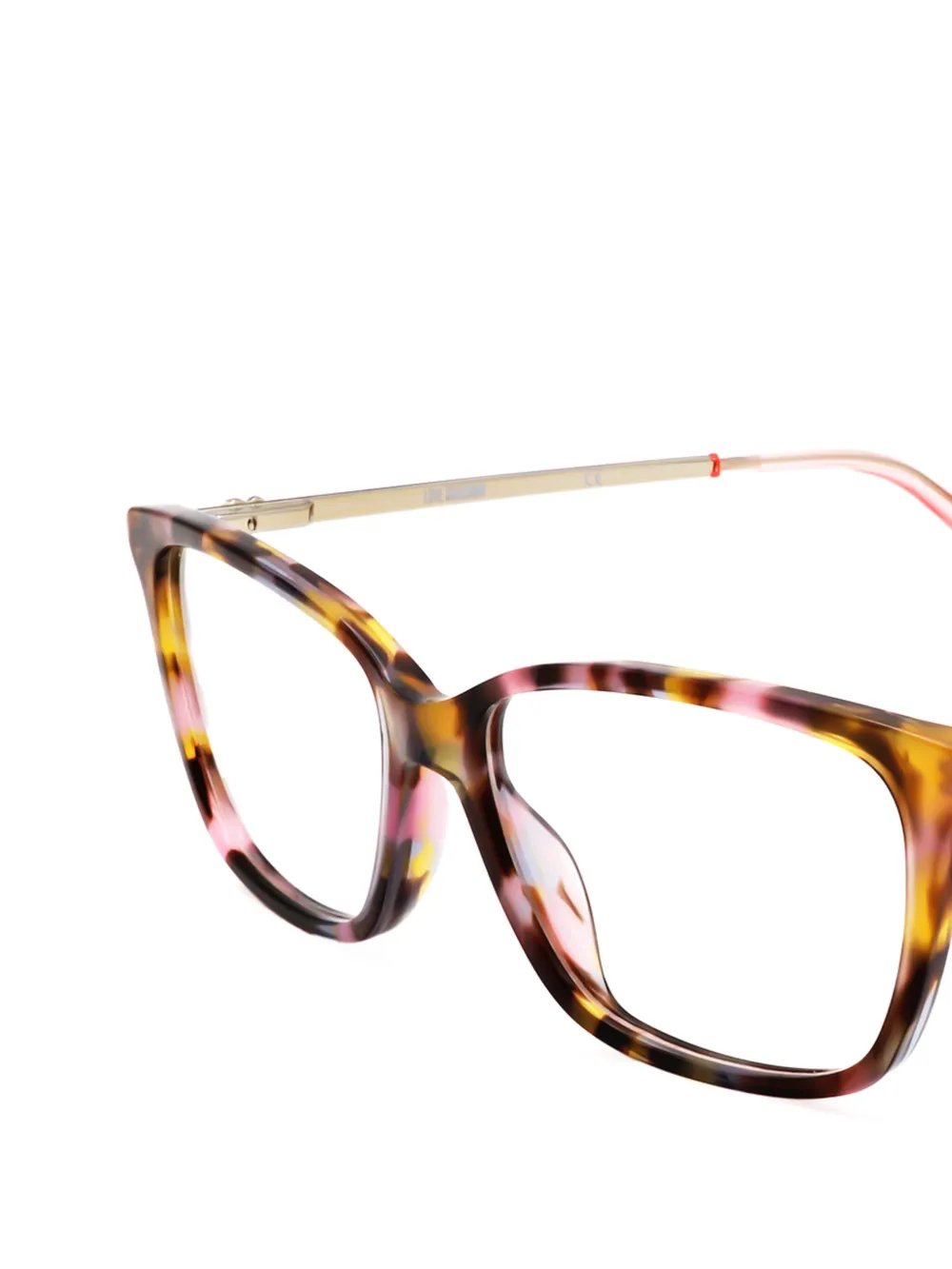 Moschino Eyewear Bril met schildpadschild-design Bruin
