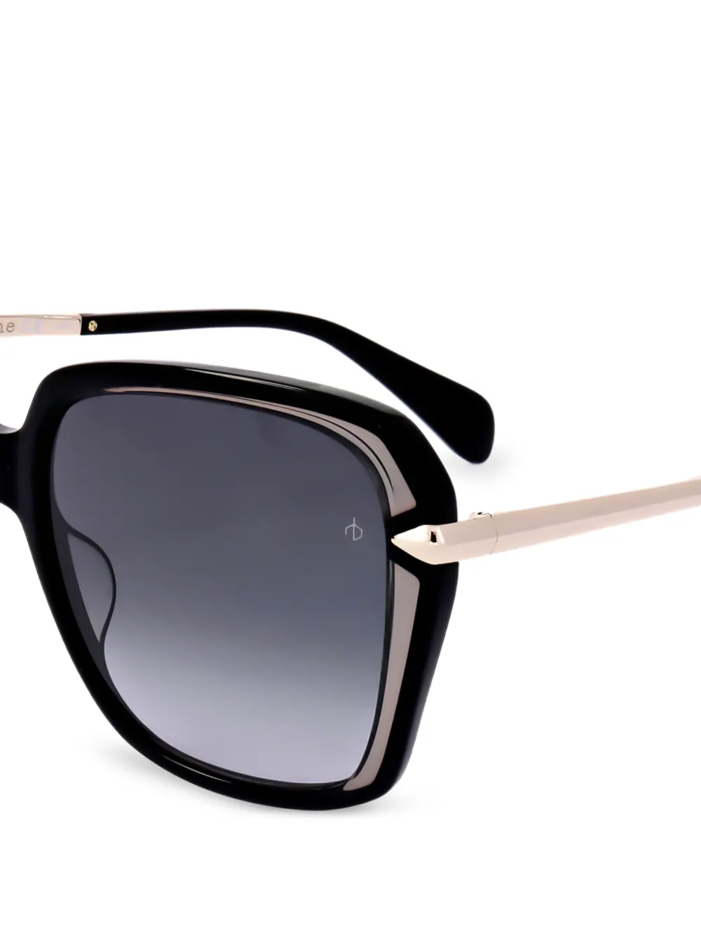 RAG & BONE EYEWEAR Zonnebril met vierkant montuur Zwart
