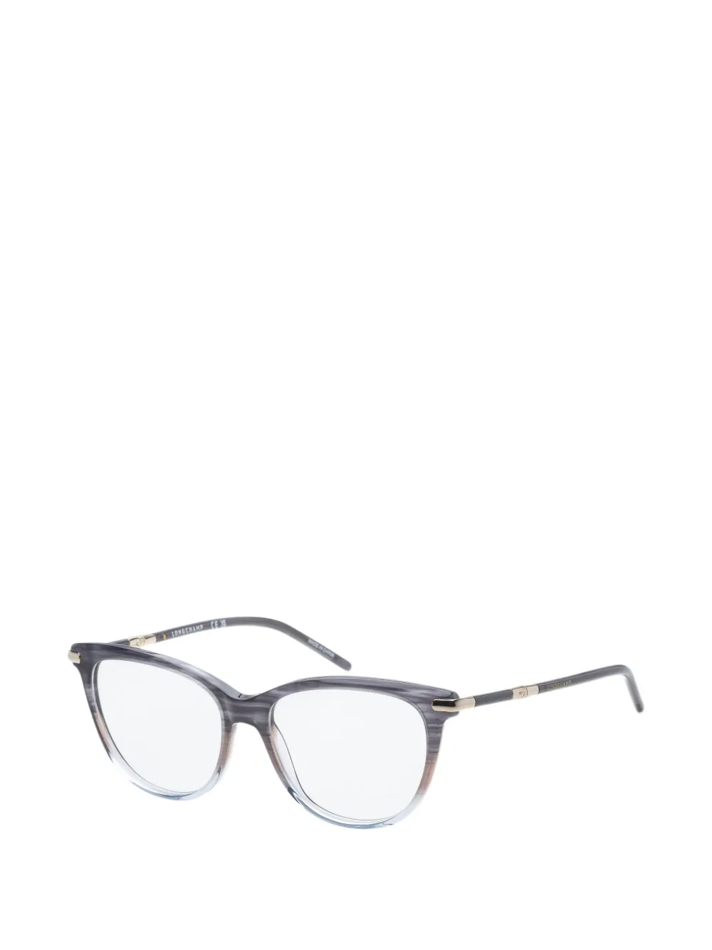 Longchamp Ladies Blue Rectangular Eyeglass Frames Lo2727 In Gray