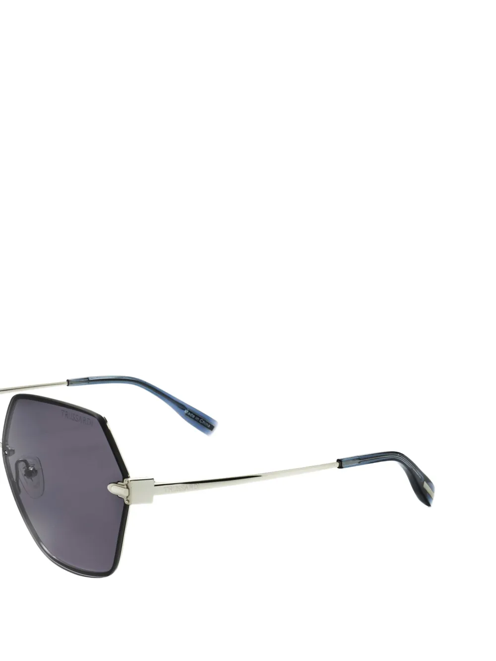 Trussardi Zonnebril met geometrisch montuur Zwart
