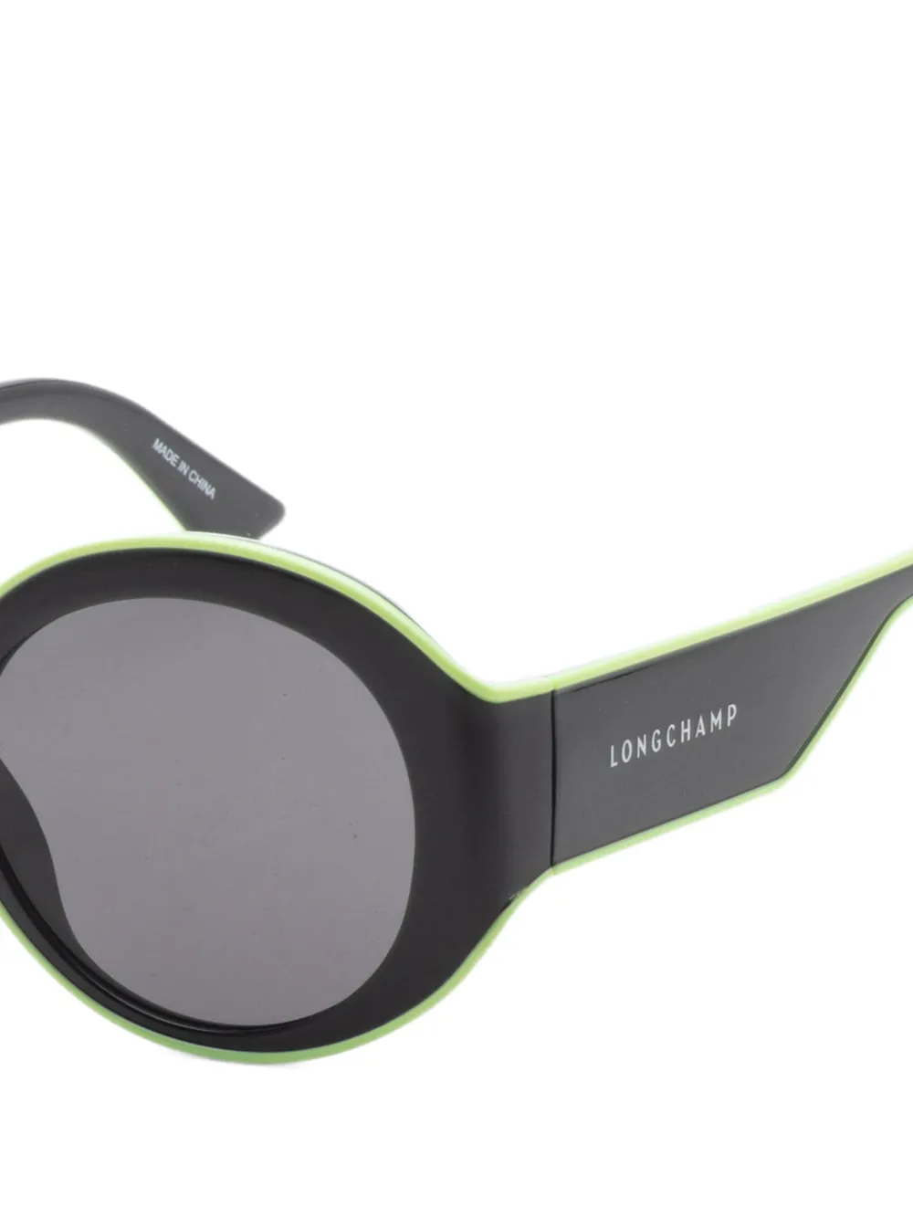 Longchamp Zonnebril met rond montuur Zwart