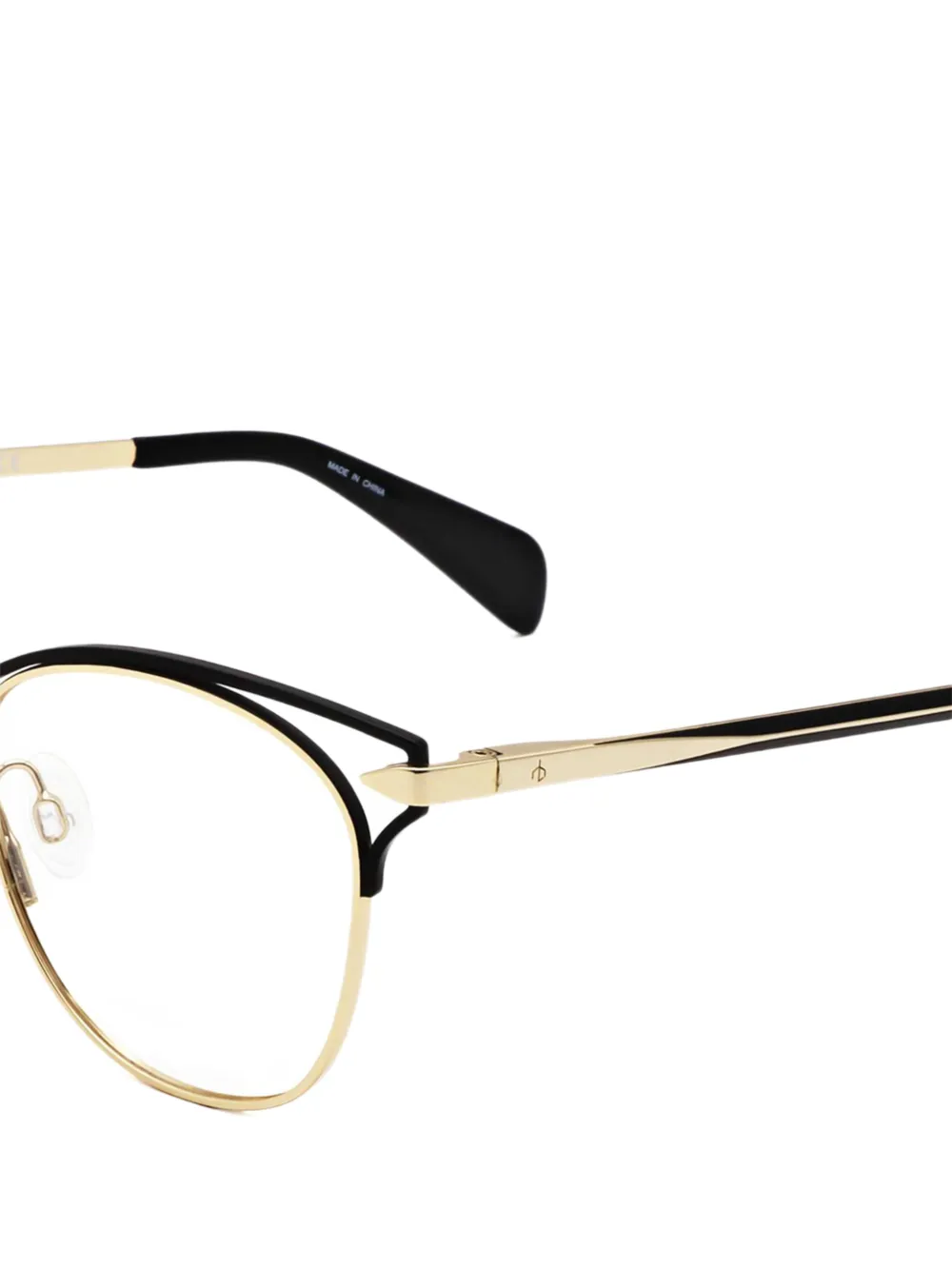 RAG & BONE EYEWEAR Bril met rond montuur Zwart