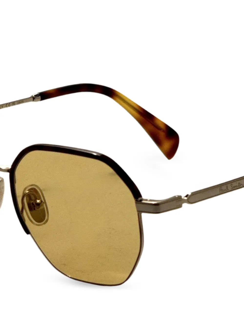 Paul Smith Lovell zonnebril met geometrisch montuur Bruin