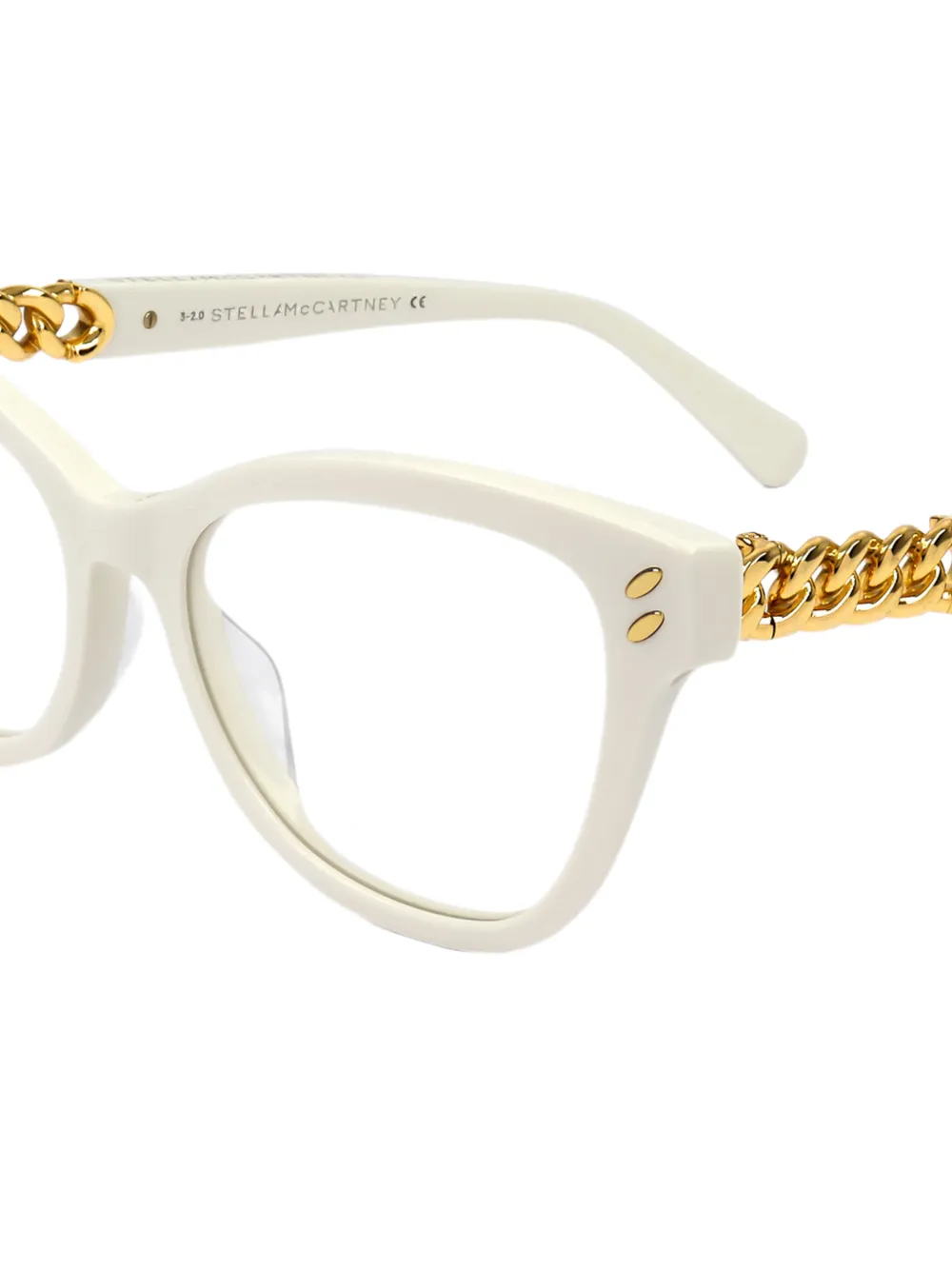 Stella McCartney Eyewear Falabella cat-eye bril Beige