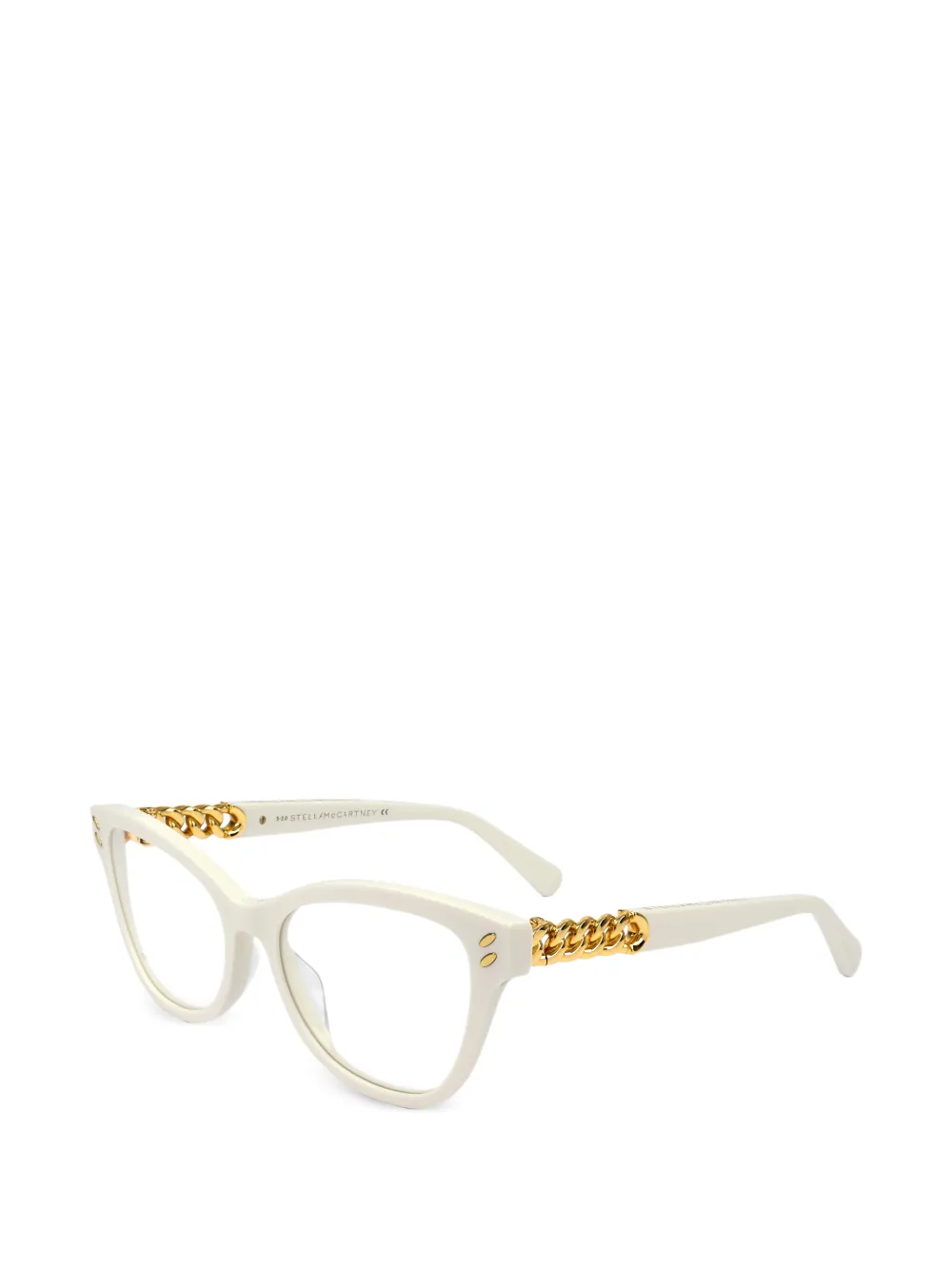 Stella McCartney Falabella chain cat-eye glasses - Nude