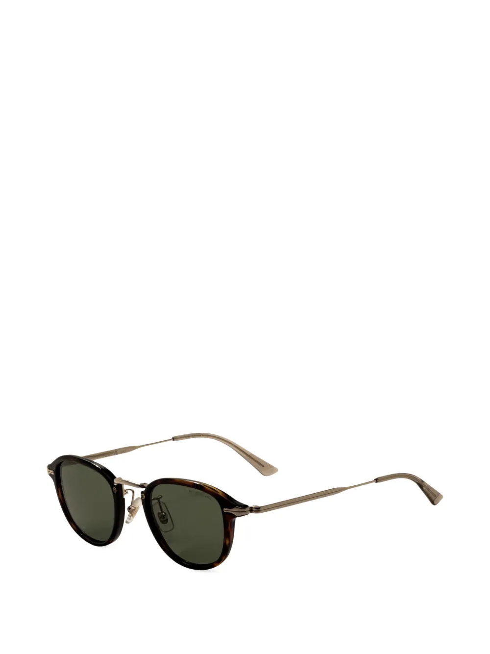 Montblanc Occhiali da sole tondi con effetto tartarugato - Marrone