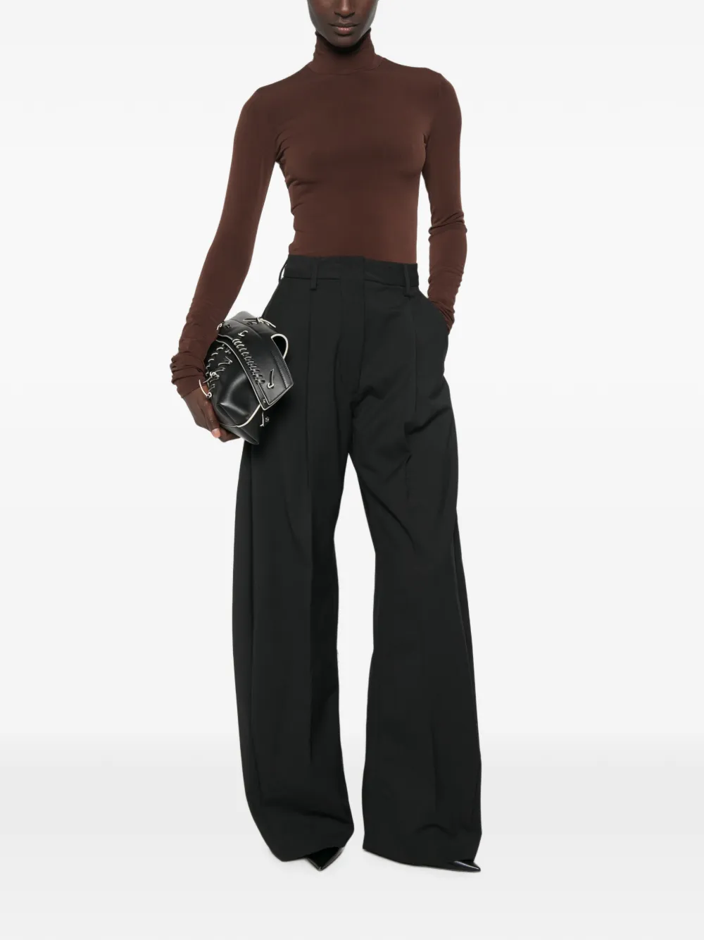 THELATEST E-Billie pantalon met plooien Zwart