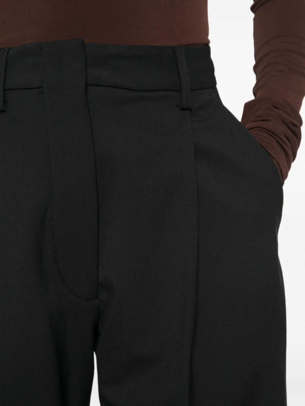 THELATEST E-Billie pantalon met plooien Zwart