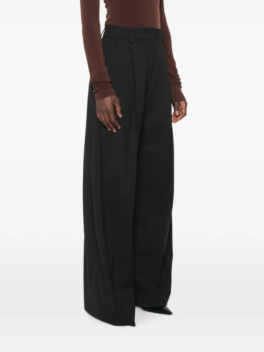 THELATEST E-Billie pantalon met plooien Zwart